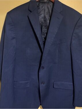 Michael Strahan 40R Men's Classic Two-Button Navy Blazer
